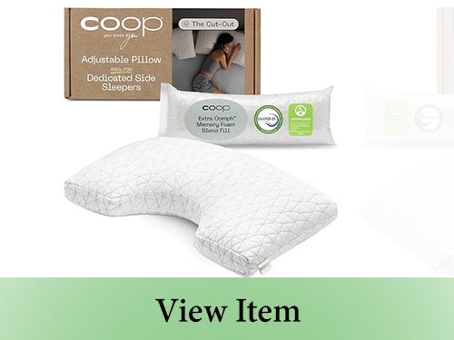 Coop Home Goods The Original Cut-Out Adjustable Pillow, Queen Size Bed Pillows for Neck & Head Support, Memory Foam