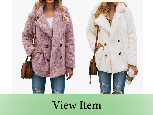 PRETTYGARDEN Women's Fashion Winter Coat Long Sleeve Lapel Zip Up Faux Shearling Shaggy Oversized Shacket Jacket