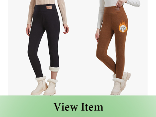 Women Winter Warm Thick Leggings Fleece Lined Stretchy Soft Thermal Sherpa Pants High Waist Tights